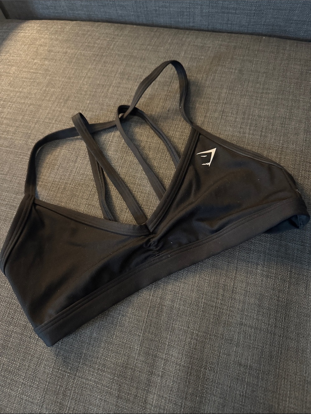 Gymshark Black Strappy Low-Impact Sports Bra